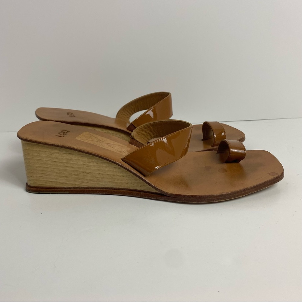 LOQ Women’s US 9.5 EU 40 Wedge Sandals Cadiz Minimalistic Neutral Brown